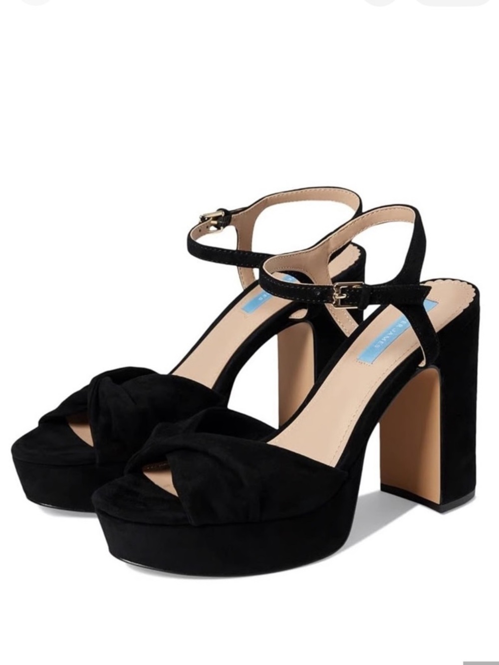 Draper James Black Knotted Platform Sandals